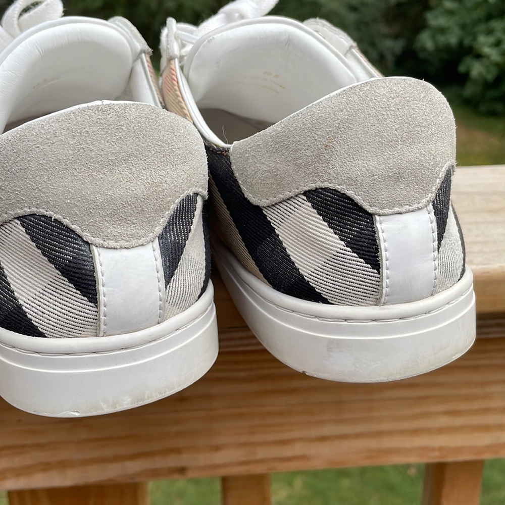Burberry Leather, Suede and House Check Men's Leather Sneakers Size 40.5… - Picture 8 of 15